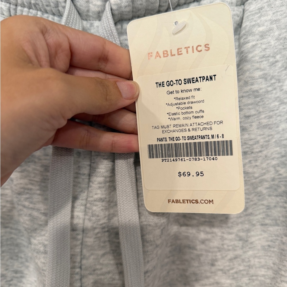 Fabletics Light Gray Heather Go-To Sweatpant - Picture 4 of 9